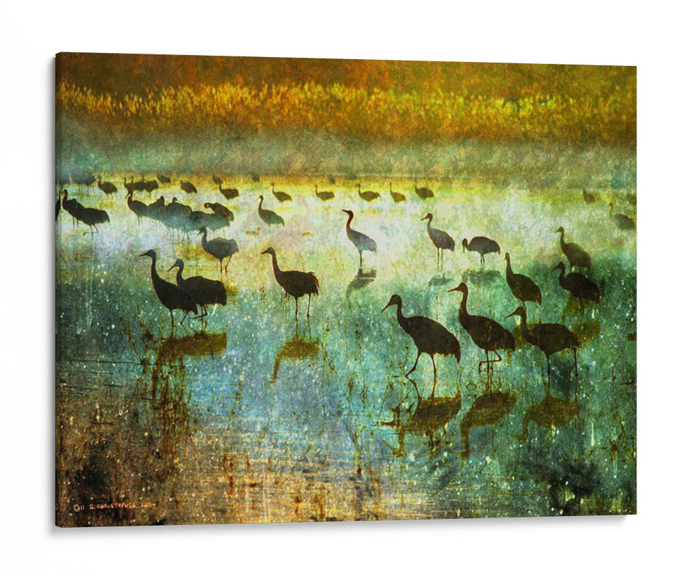 Grúas En Niebla I - Chris Vest | Cuadro decorativo de Canvas Lab