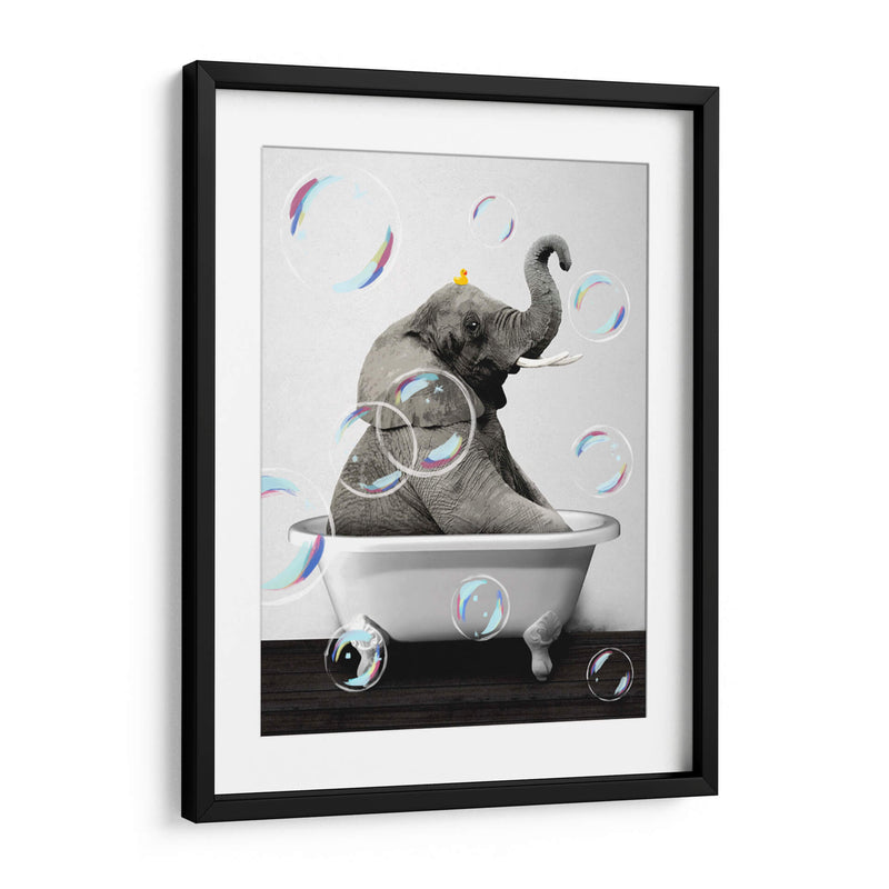 Elephant Bath Color - Animals Daily | Cuadro decorativo de Canvas Lab