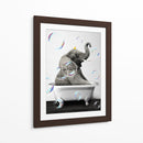 Elephant Bath Color - Animals Daily | Cuadro decorativo de Canvas Lab