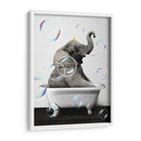 Elephant Bath Color - Animals Daily | Cuadro decorativo de Canvas Lab