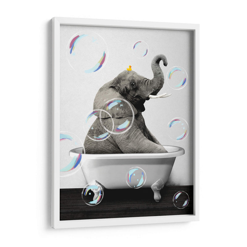 Elephant Bath Color - Animals Daily | Cuadro decorativo de Canvas Lab
