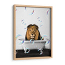 Lion Bath Color - Animals Daily | Cuadro decorativo de Canvas Lab
