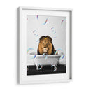 Lion Bath Color - Animals Daily | Cuadro decorativo de Canvas Lab
