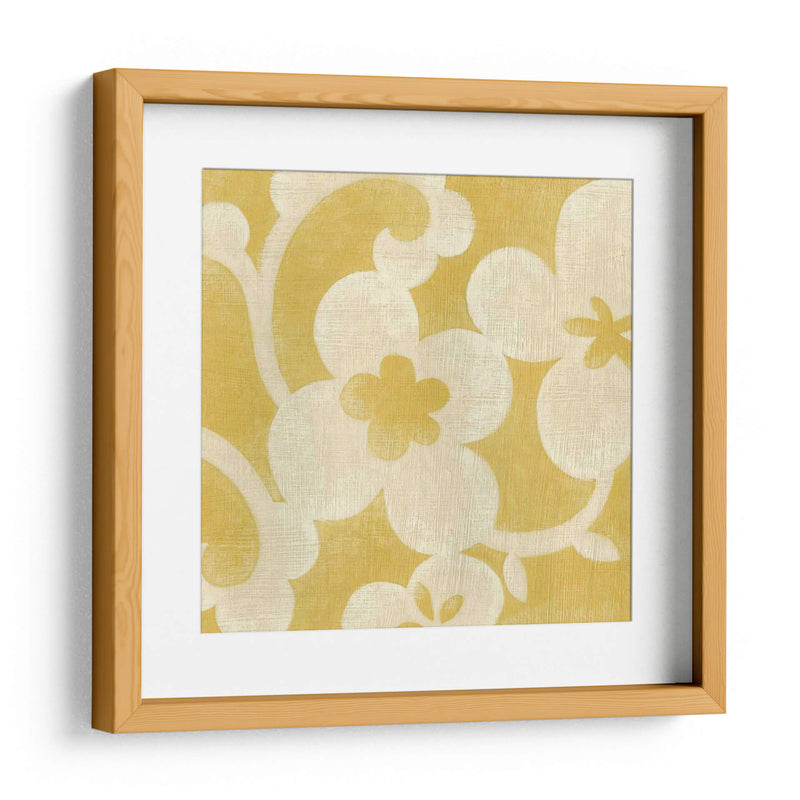 Silueta Suzani En Amarillo I - Chariklia Zarris | Cuadro decorativo de Canvas Lab