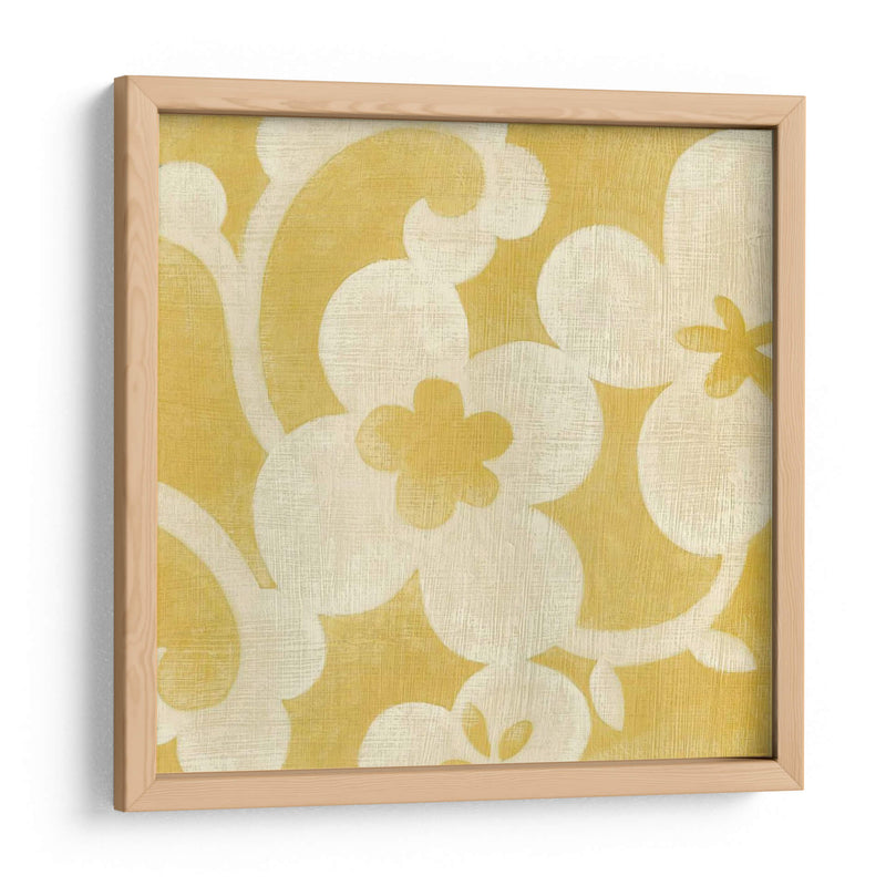 Silueta Suzani En Amarillo I - Chariklia Zarris | Cuadro decorativo de Canvas Lab