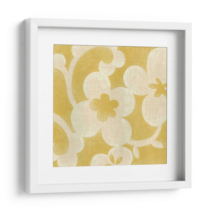 Silueta Suzani En Amarillo I - Chariklia Zarris | Cuadro decorativo de Canvas Lab