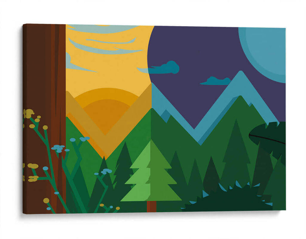 Día y noche en las montañas - Eduardo Hernández | Cuadro decorativo de Canvas Lab
