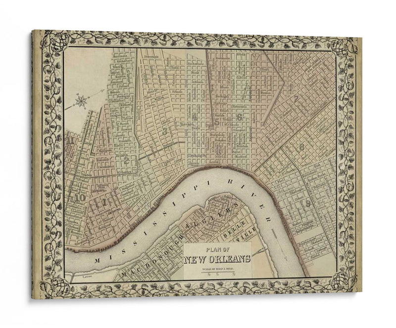 Plan De Nueva Orleans - Mitchell | Cuadro decorativo de Canvas Lab