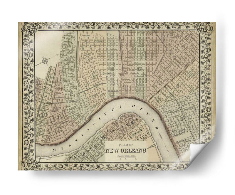 Plan De Nueva Orleans - Mitchell | Cuadro decorativo de Canvas Lab