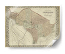 Plan De Washington, D.C. - Mitchell | Cuadro decorativo de Canvas Lab