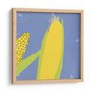 Maíz con fondo azul - Eduardo Hernández | Cuadro decorativo de Canvas Lab