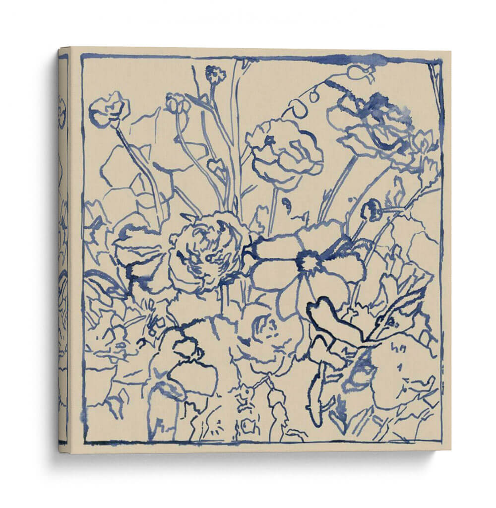 Sketch De Índigo Floral Ii - Megan Meagher | Cuadro decorativo de Canvas Lab