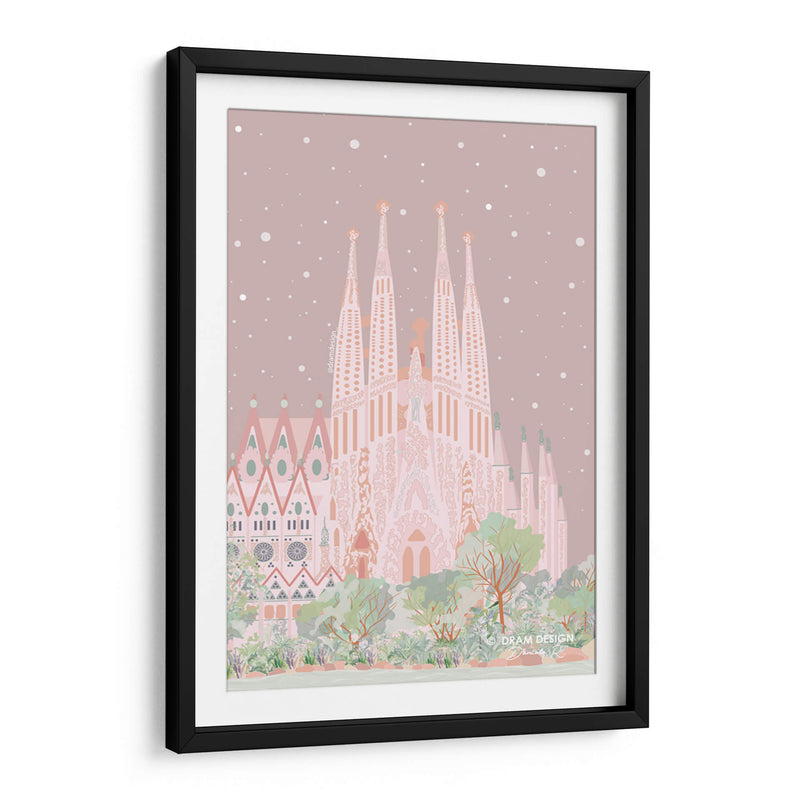Sagrada Familia en rosa - DRAM | Cuadro decorativo de Canvas Lab