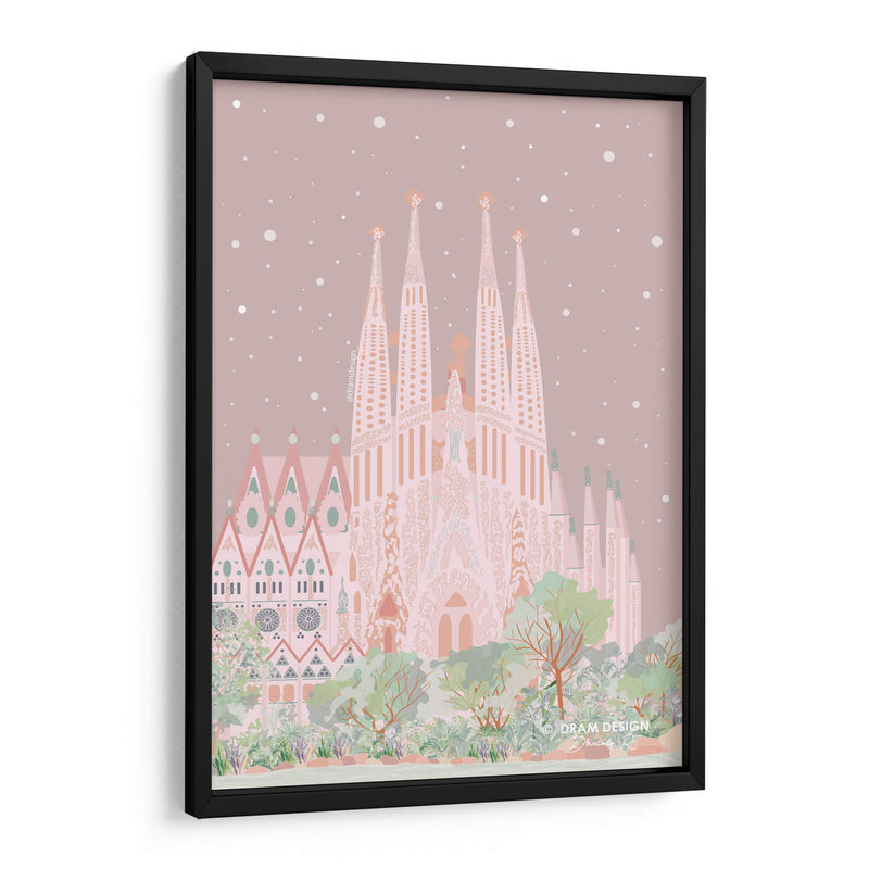 Sagrada Familia en rosa - DRAM | Cuadro decorativo de Canvas Lab