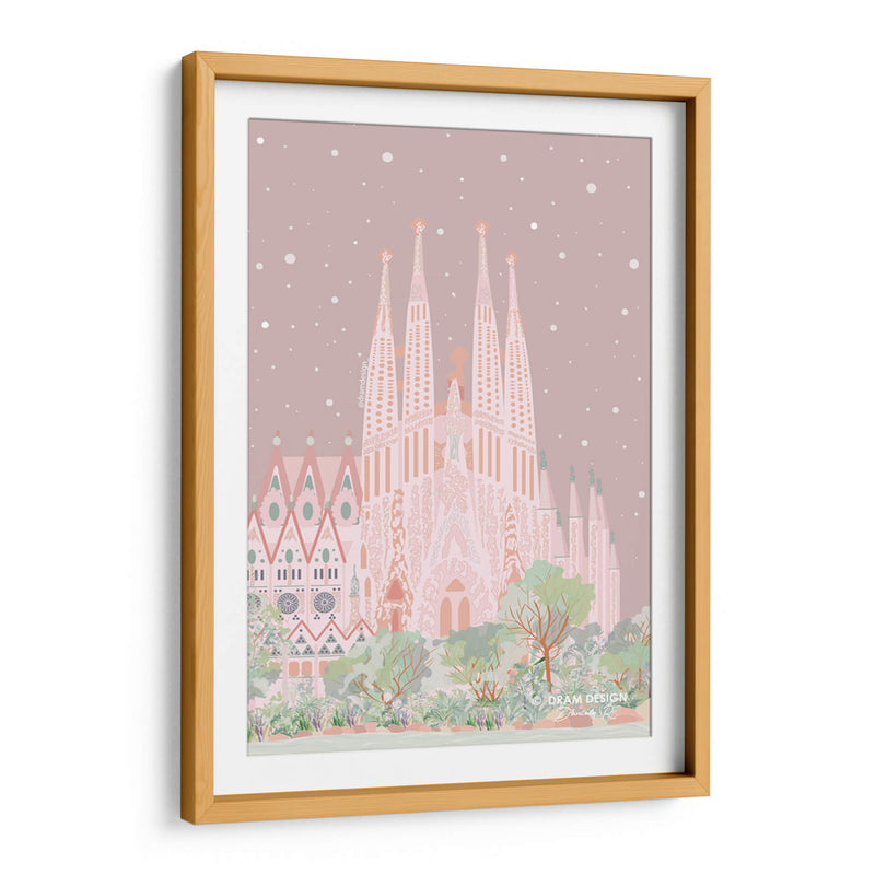 Sagrada Familia en rosa - DRAM | Cuadro decorativo de Canvas Lab