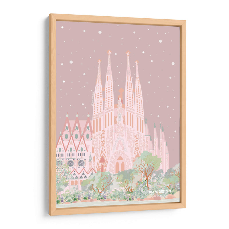 Sagrada Familia en rosa - DRAM | Cuadro decorativo de Canvas Lab