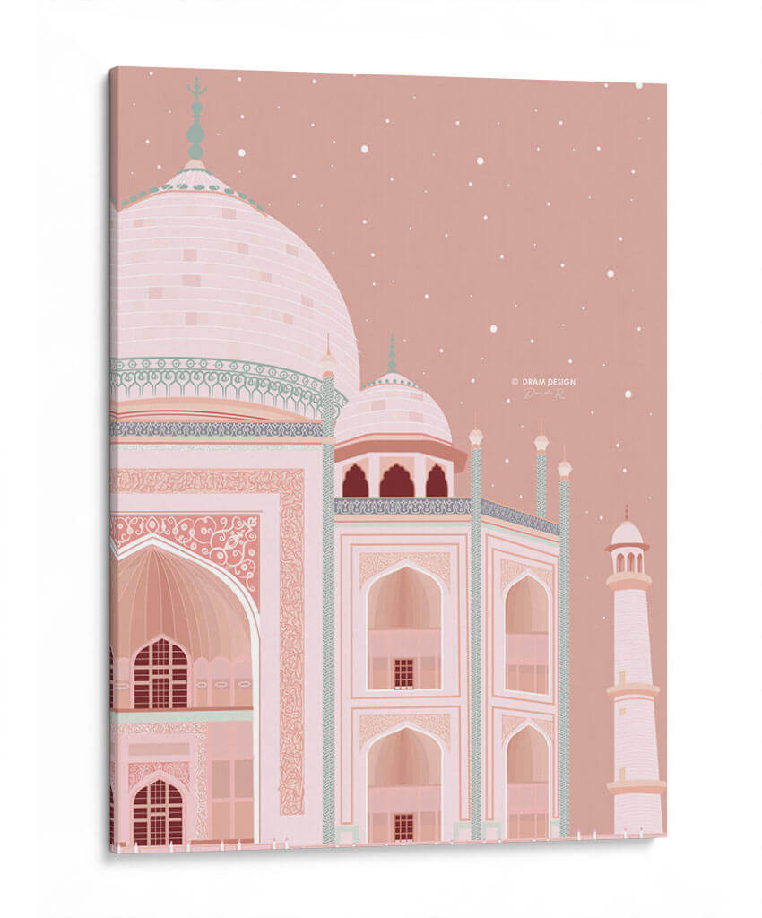 Taj Mahal en rosa - DRAM | Cuadro decorativo de Canvas Lab