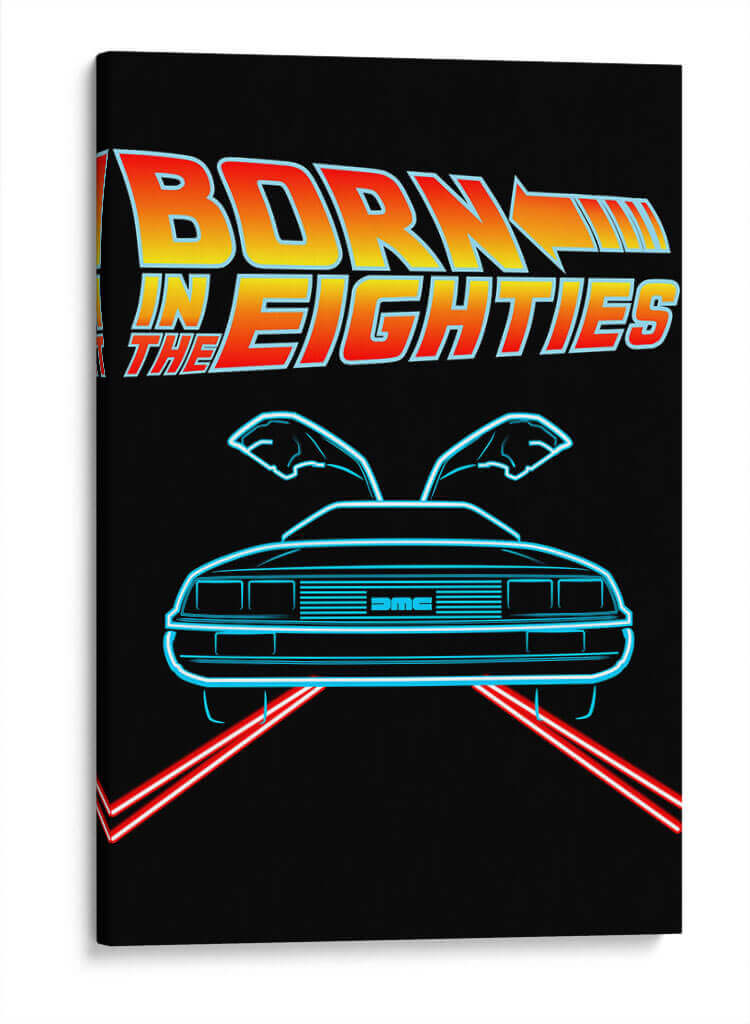 Delorean Neon - Roge I. Luis | Cuadro decorativo de Canvas Lab