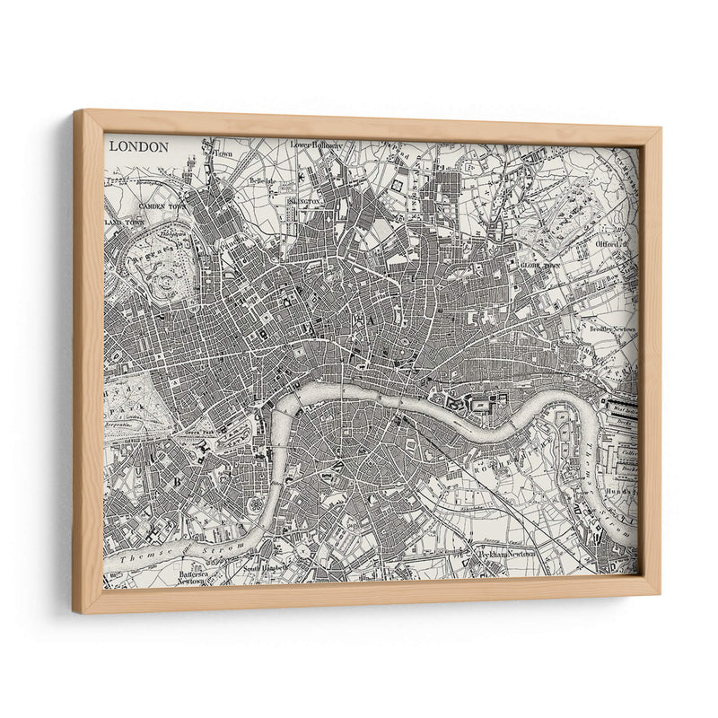 Mapa Personalizado B Y W De Londres - Vision Studio | Cuadro decorativo de Canvas Lab