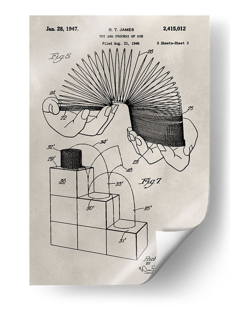 Patente - Slinky - Alicia Ludwig | Cuadro decorativo de Canvas Lab