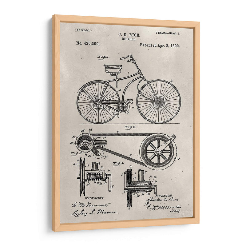 Patente - Bicicleta - Alicia Ludwig | Cuadro decorativo de Canvas Lab