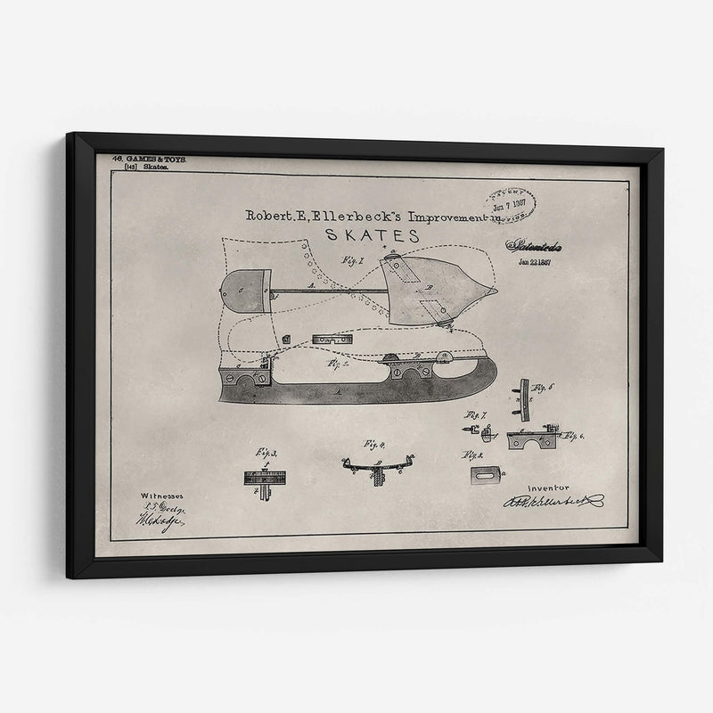 Patente - Patín - Alicia Ludwig | Cuadro decorativo de Canvas Lab