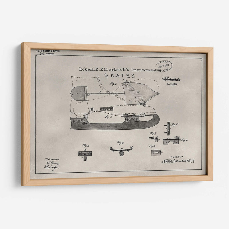 Patente - Patín - Alicia Ludwig | Cuadro decorativo de Canvas Lab