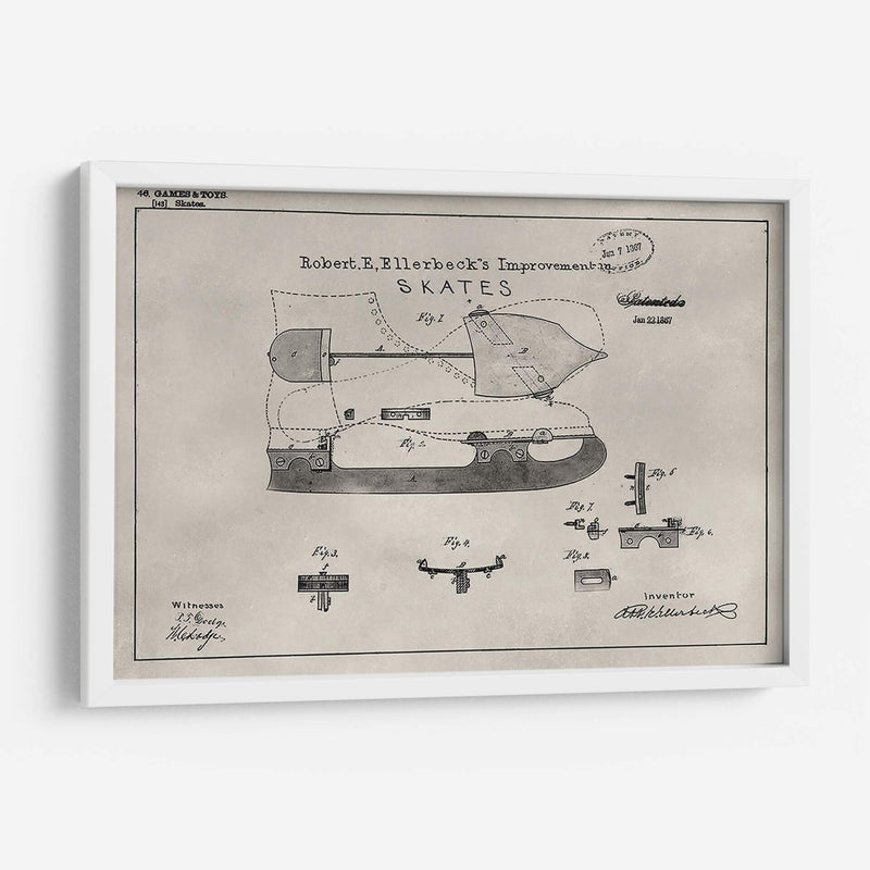 Patente - Patín - Alicia Ludwig | Cuadro decorativo de Canvas Lab