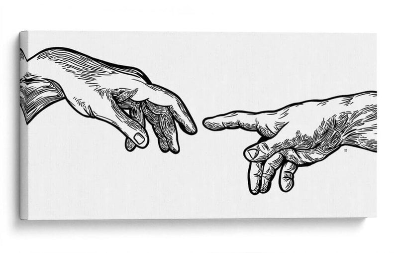 Creación de Adán  - Line Art | Cuadro decorativo de Canvas Lab