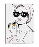 Audrey Hepburn Lipstick - Line Art | Cuadro decorativo de Canvas Lab