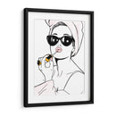 Audrey Hepburn Lipstick - Line Art | Cuadro decorativo de Canvas Lab
