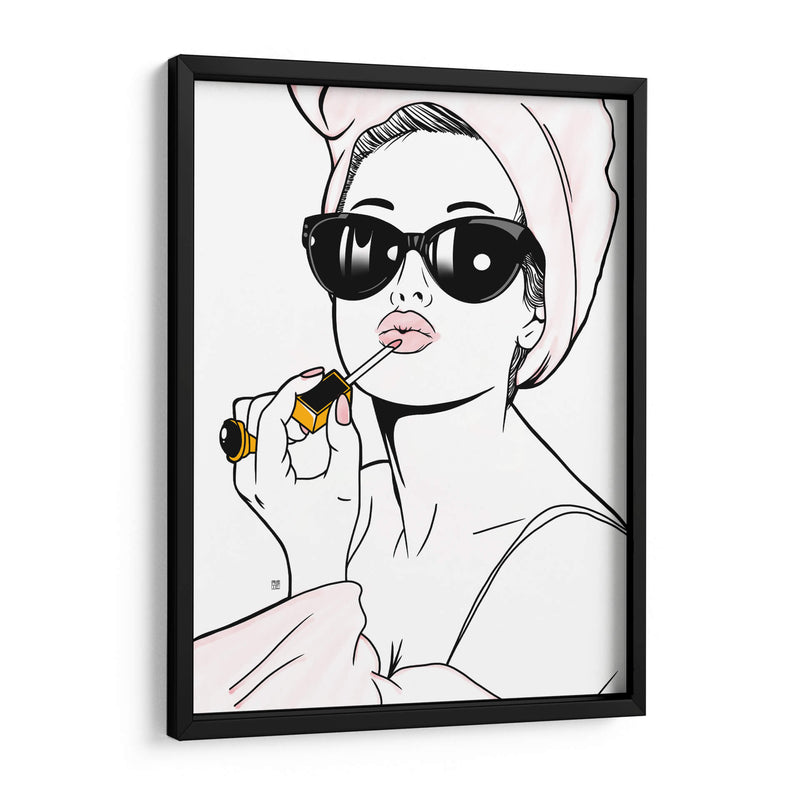 Audrey Hepburn Lipstick - Line Art | Cuadro decorativo de Canvas Lab