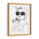 Audrey Hepburn Lipstick - Line Art | Cuadro decorativo de Canvas Lab