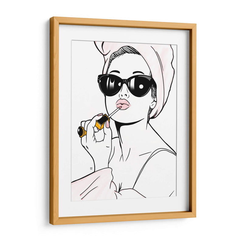 Audrey Hepburn Lipstick - Line Art | Cuadro decorativo de Canvas Lab