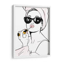Audrey Hepburn Lipstick - Line Art | Cuadro decorativo de Canvas Lab
