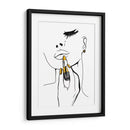 Golden Lipstick - Line Art | Cuadro decorativo de Canvas Lab