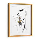 Golden Lipstick - Line Art | Cuadro decorativo de Canvas Lab