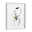 Golden Lipstick - Line Art | Cuadro decorativo de Canvas Lab