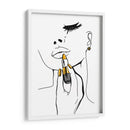 Golden Lipstick - Line Art | Cuadro decorativo de Canvas Lab