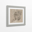 Bisonte Boceto I - Melissa Wang | Cuadro decorativo de Canvas Lab