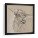 Boceto Longhorn I - Melissa Wang | Cuadro decorativo de Canvas Lab