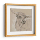 Boceto Longhorn I - Melissa Wang | Cuadro decorativo de Canvas Lab