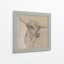 Boceto Longhorn I - Melissa Wang | Cuadro decorativo de Canvas Lab