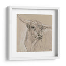 Boceto Longhorn I - Melissa Wang | Cuadro decorativo de Canvas Lab