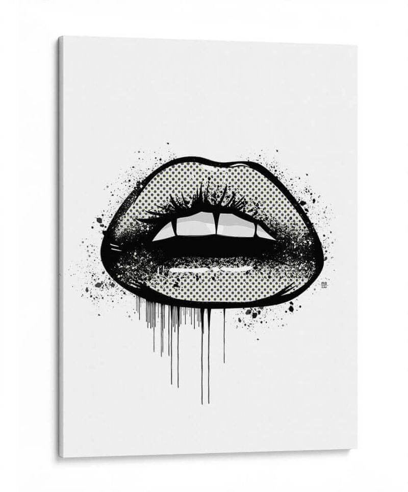 2D Lips - Line Art | Cuadro decorativo de Canvas Lab