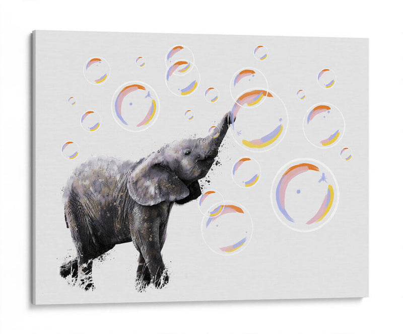 Bebé Elefante y sus Burbujas - Hue Art | Cuadro decorativo de Canvas Lab