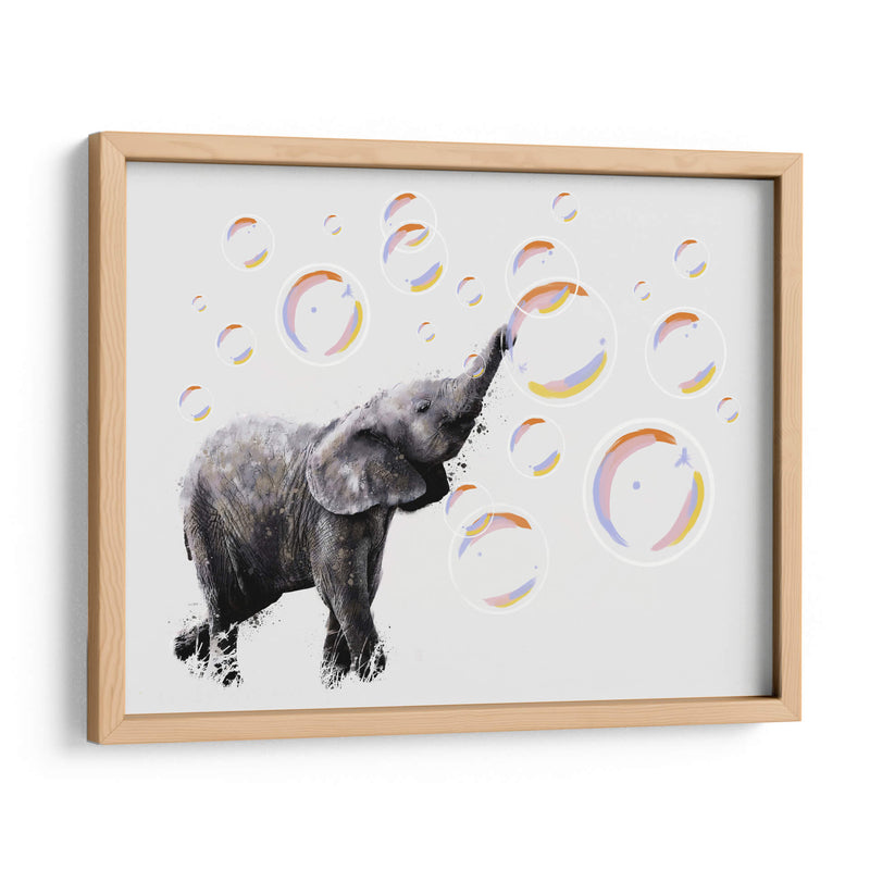 Bebé Elefante y sus Burbujas - Hue Art | Cuadro decorativo de Canvas Lab