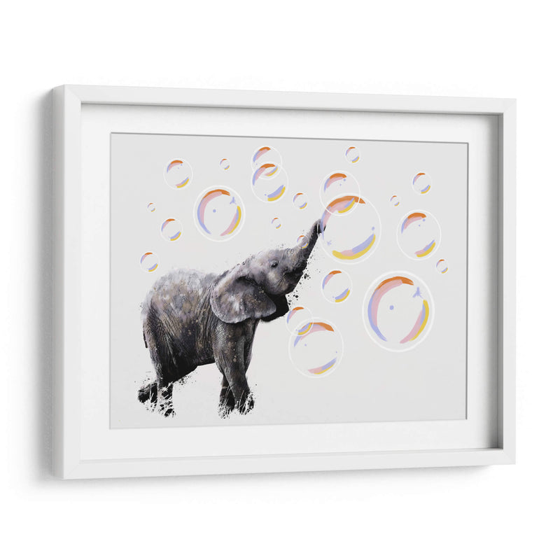 Bebé Elefante y sus Burbujas - Hue Art | Cuadro decorativo de Canvas Lab
