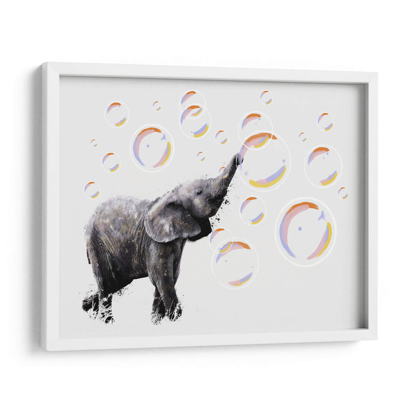 Bebé Elefante y sus Burbujas - Hue Art | Cuadro decorativo de Canvas Lab