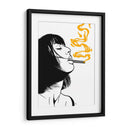 Golden Smoke Peace - Line Art | Cuadro decorativo de Canvas Lab